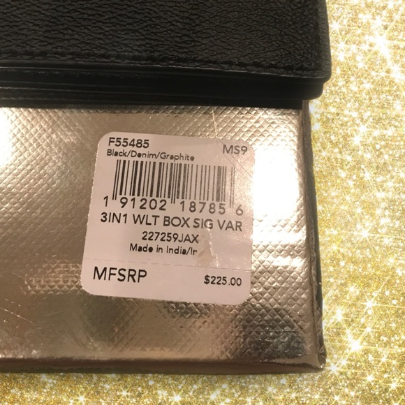 Men’s Graphite/Blue Coach Wallet Set - Picture 2 of 2